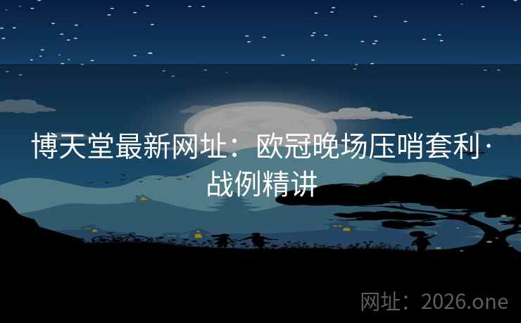 博天堂最新网址：欧冠晚场压哨套利·战例精讲  第2张