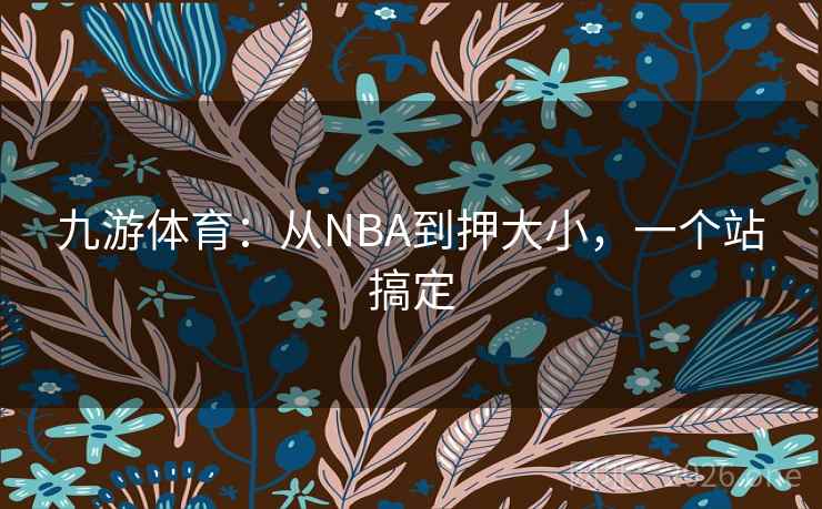 九游体育:从NBA到押大小,一个站搞定 第2张 九游体育:从NBA到押大小,一个站搞定 第2张