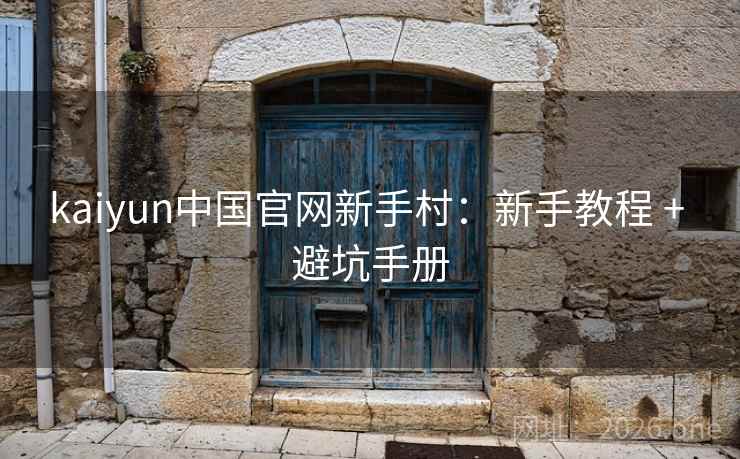 kaiyun中国官网新手村：新手教程 + 避坑手册